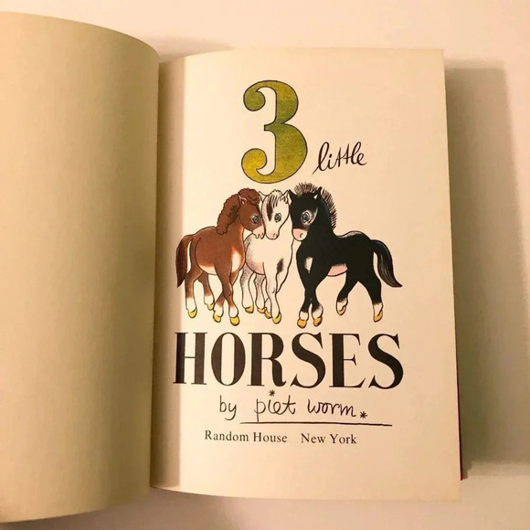 Vtg 60s Double Book Three Little Horses and Veronica Piet Worm Duvoisin - Picture 13 of 16